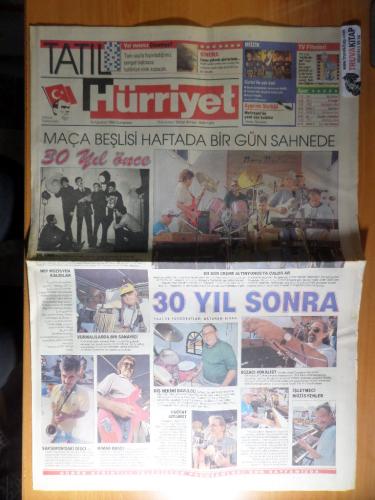 Hürriyet Gazetesi 19 Ağustos 1995 Cumartesi - Maça Beşlisi Haftada Bir