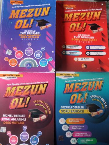 Mezun Ol Açıköğretim Lisesi Sınavlarına Özel Hazırlık Kitapları / 4 Ad