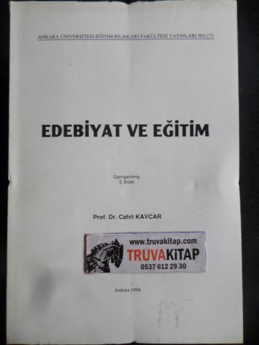 Edebiyat ve Eğitim Cahit Kavcar