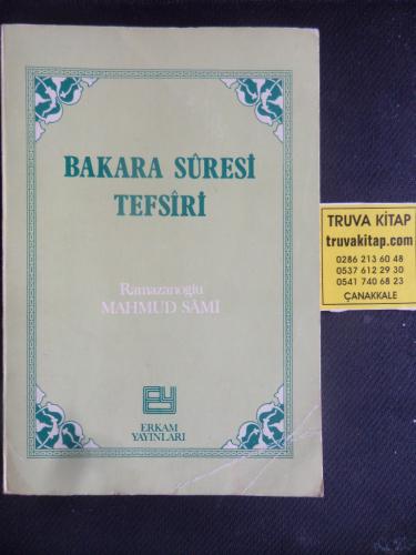 Bakara Suresi Tefsiri Ramazanoğlu Mahmud Sami