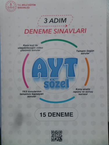 3 Adım Deneme Sınavları AYT Sözel 15 Deneme