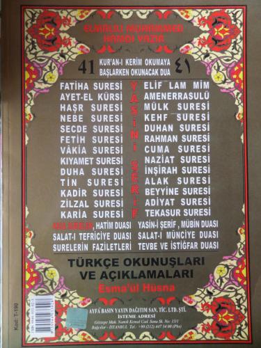 41 Yasin Türkçe Okunuşları ve Açıklamaları Elmalılı M. Hamdi Yazır