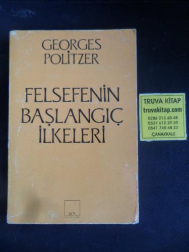 Felsefenin Başlangıç İlkeleri Georges Politzer