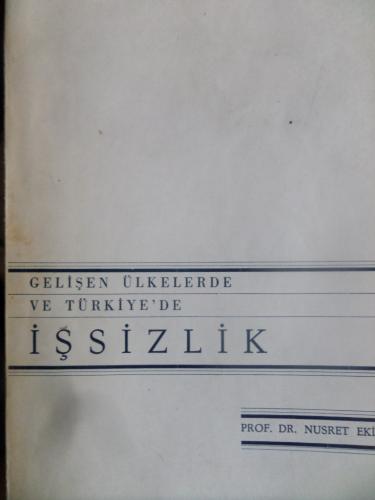 Gelişen Ülkelerde ve Türkiye'de İşsizlik Nusret Ekin