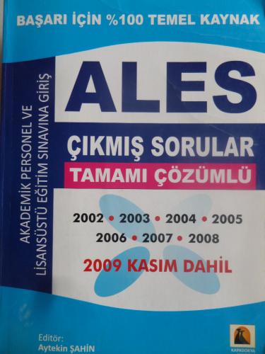 ALES Çıkmış Sorular ve Çözümleri Aytekin Şahin