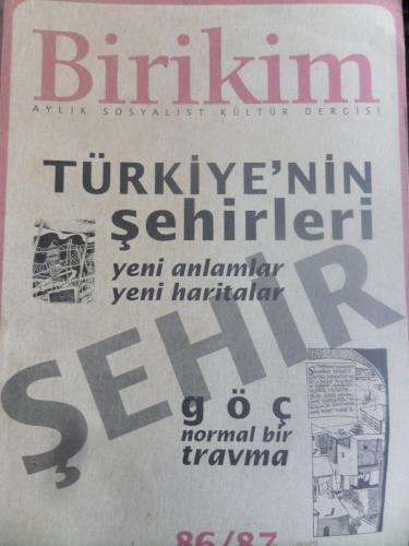 Birikim Dergisi 1996 / 86-87 - Türkiye'nin Şehirleri