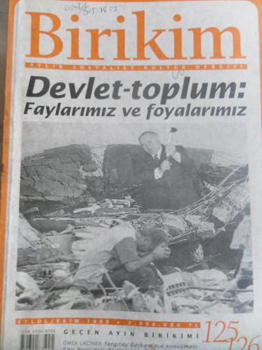 Birikim Dergisi 1999 / 125-126 Devlet-Toplum: Faylarımız ve Faydalarım