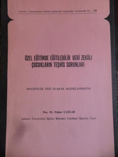 Özel Eğitimde Eğitilebilir Geri Zekalı Çocukların Teşhis Sorunları Doç