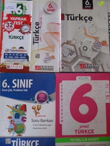 6. Sınıf Türkçe Okula Yardımcı Sınavlara Hazırlık Kitapları / 5 Adet