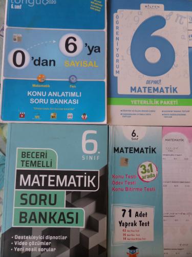 6. Sınıf Matematik Okula Yardımcı Sınavlara Hazırlık Kitapları / 4 Ade